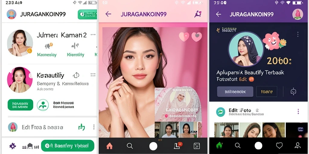 Tampilan antarmuka JURAGANKOIN99 yang menarik dan fungsional untuk editing foto.