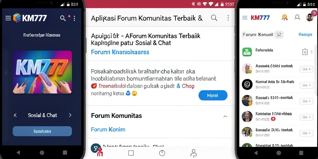 Antarmuka KM777 yang user-friendly dan interaktif.