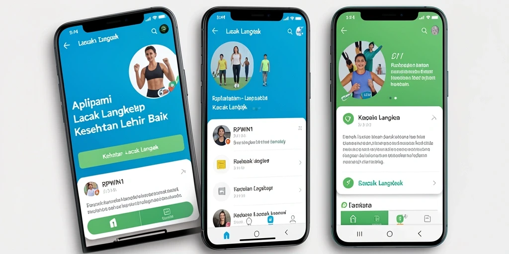 Screenshot utama RPWIN1 menampilkan antarmuka pengguna Lacak Langkah yang intuitif dan informatif.