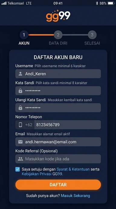 Panduan Registrasi Akun gg99 untuk Pengguna Android